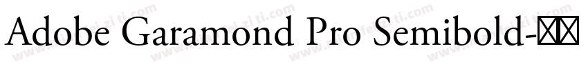 Adobe Garamond Pro Semibold字体转换